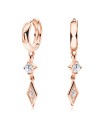 Silver Dangle Huggies Earring HO-2496